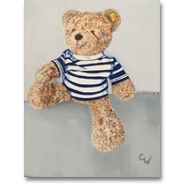 Teddy  mit gestreiftem Shirt
