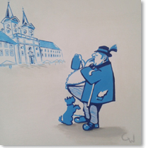 Herzoglich Bayerisches Brauhaus: Acryl, 35x35cm